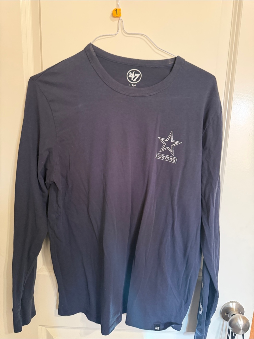 47 Navy Dallas Cowboys Long Sleeve Logo Tee